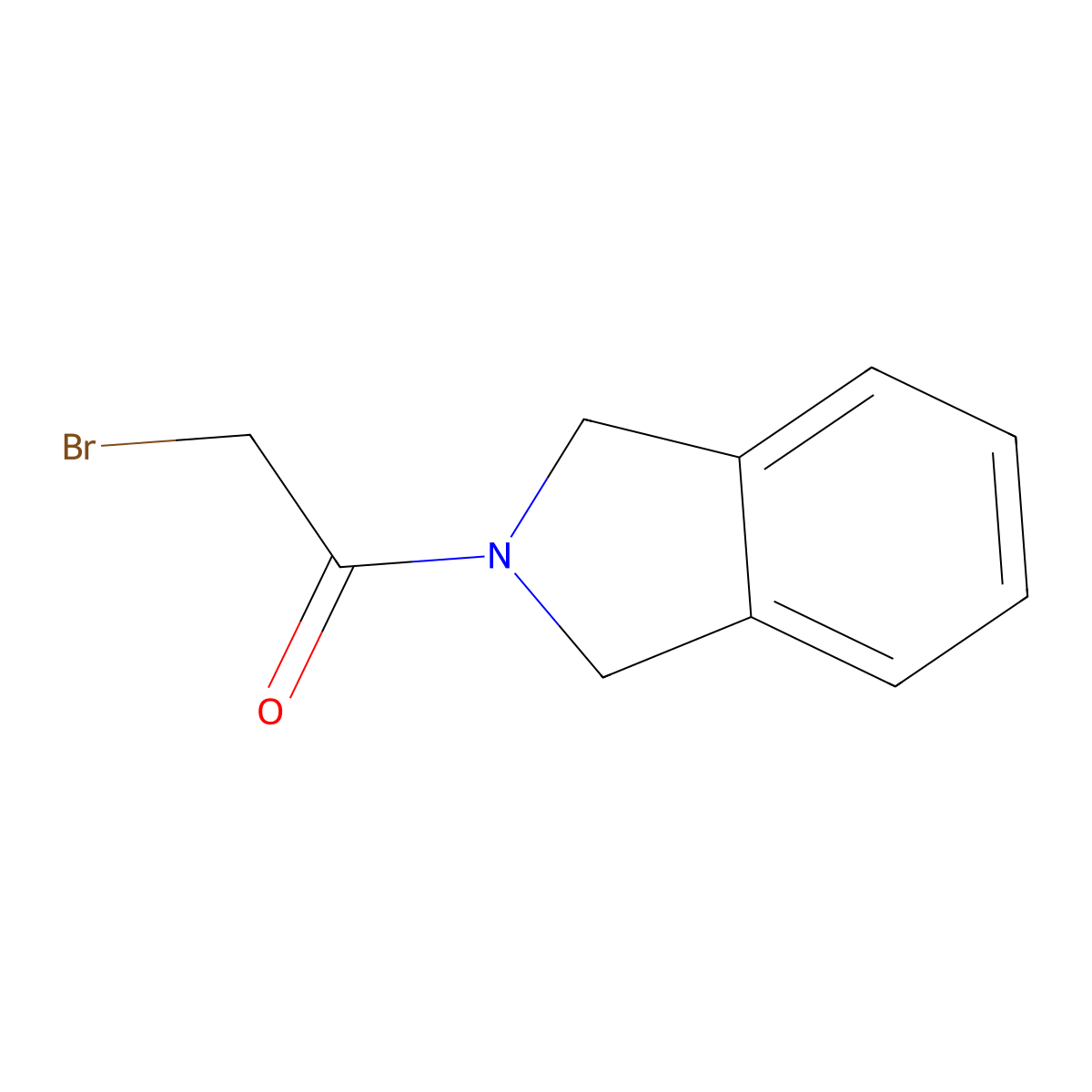2-Bromo-1-(isoindolin-2-YL)ethan-1-one molecular structure, CAS 73392-02-6