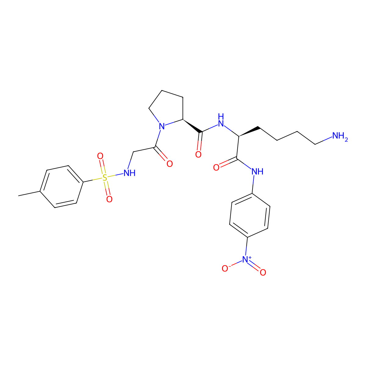 Tos-gly-pro-lys-pna molecular structure, CAS 73392-19-5