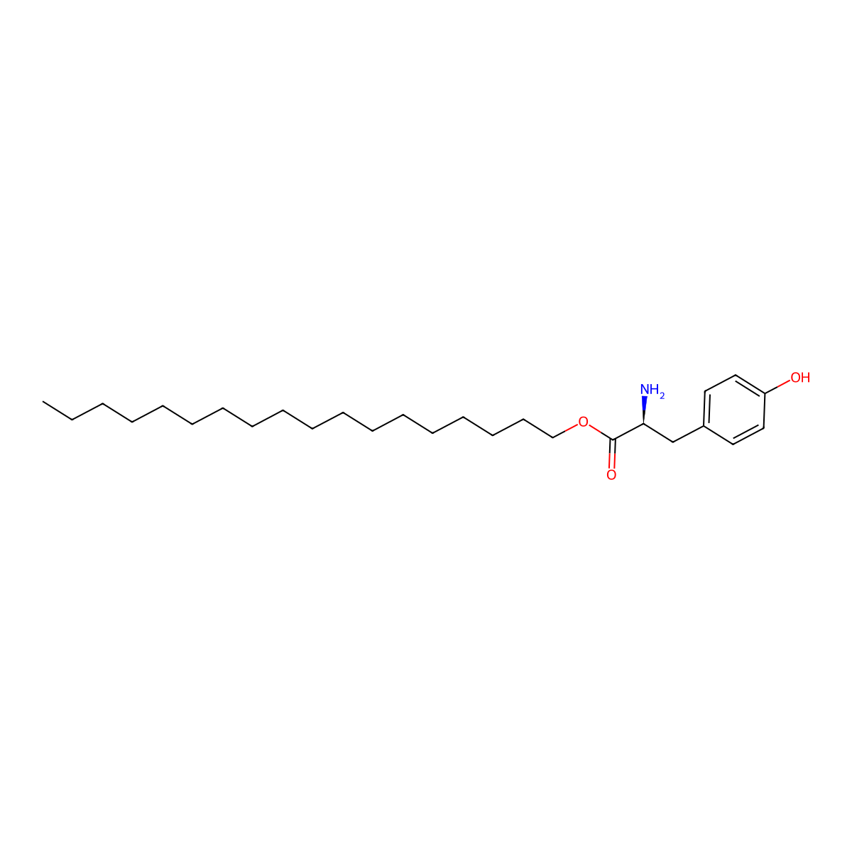 Stearyl tyrosine molecular structure, CAS 73393-27-8