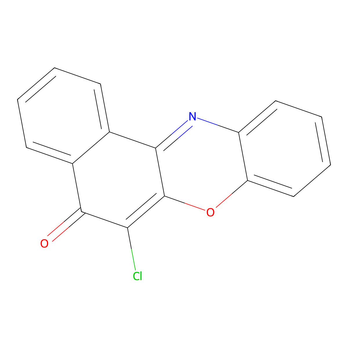 6-chloro-5H-benzo[a]phenoxazin-5-one molecular structure, CAS 73397-07-6