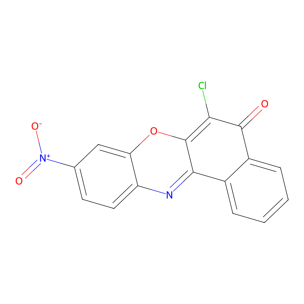 6-chloro-9-nitro-5-oxo-5H-benzo(a)phenoxazine molecular structure, CAS 73397-12-3