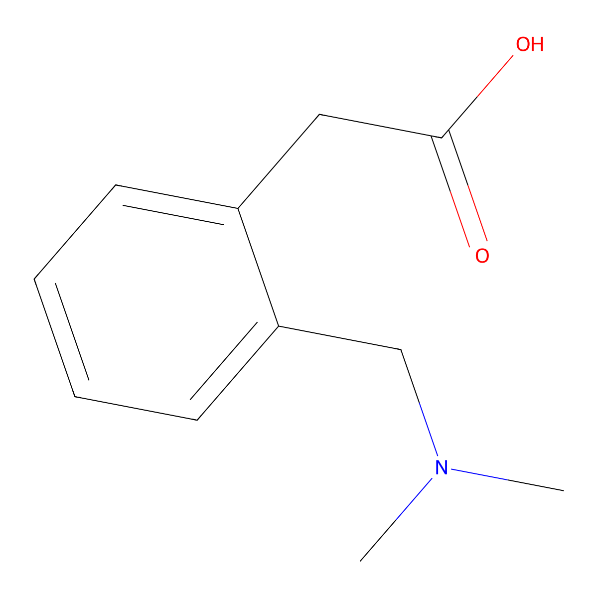 2-[(Dimethylamino)methyl]-benzeneacetic acid molecular structure, CAS 73399-80-1
