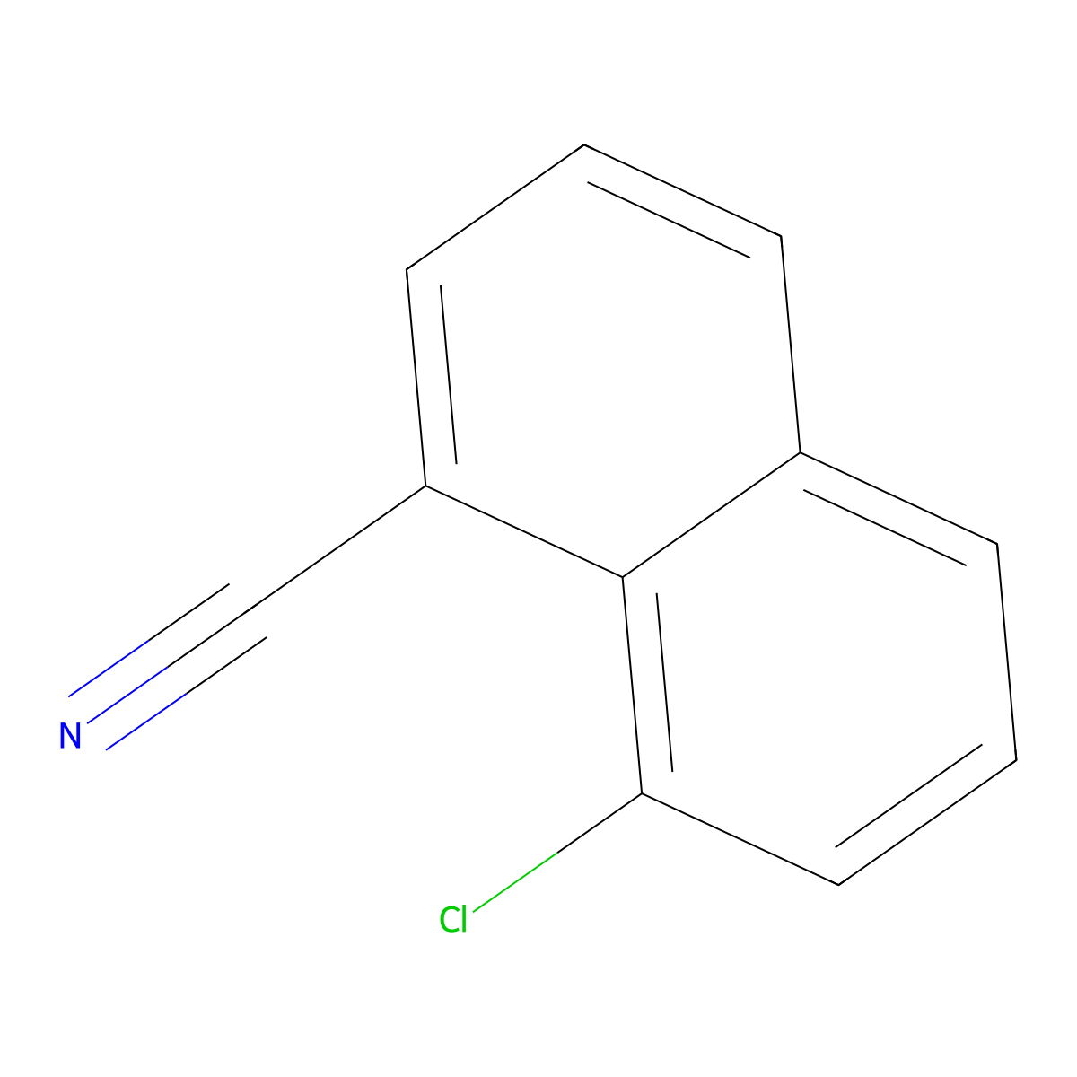 8-Chloronaphthalene-1-carbonitrile molecular structure, CAS 73399-88-9