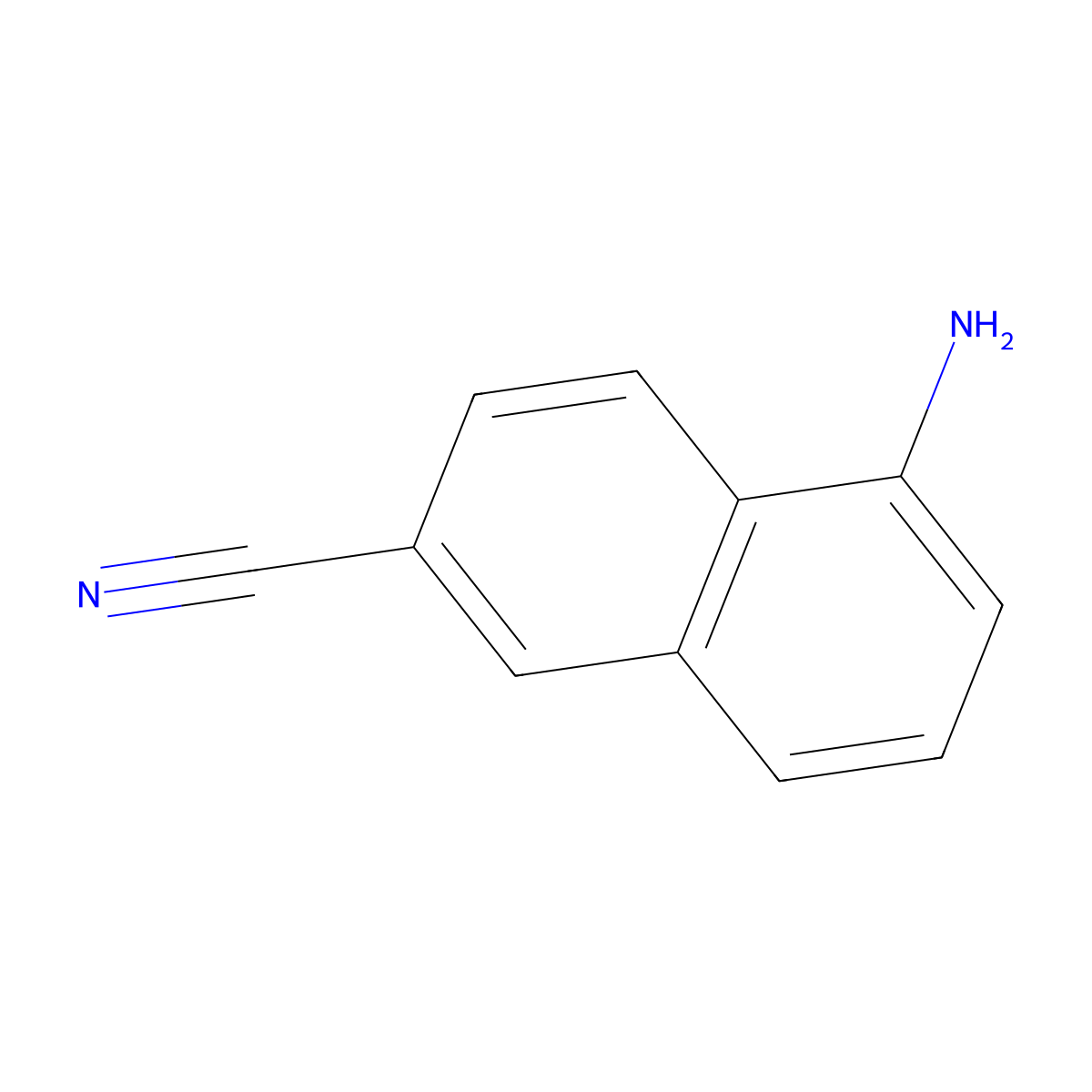5-Aminonaphthalene-2-carbonitrile molecular structure, CAS 73399-92-5
