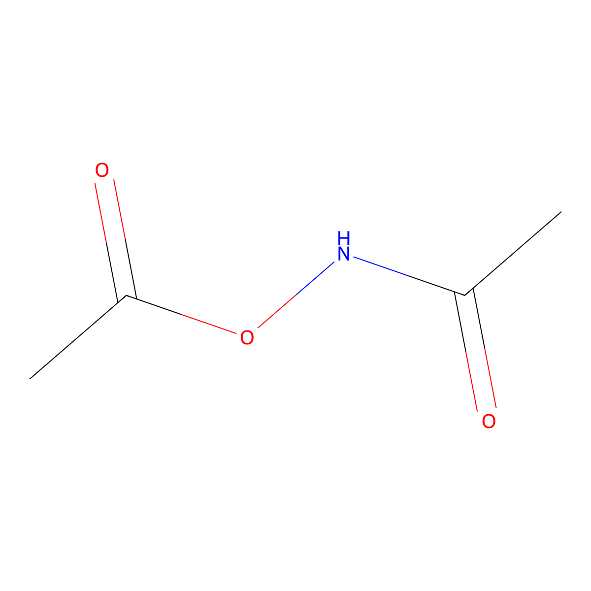 Acetylazanyl acetate molecular structure, CAS 7340-09-2