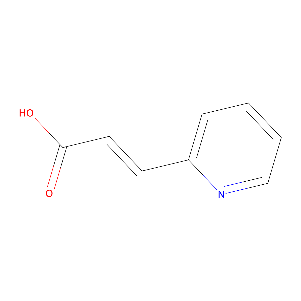 3-(Pyridin-2-yl)prop-2-enoic acid molecular structure, CAS 7340-22-9