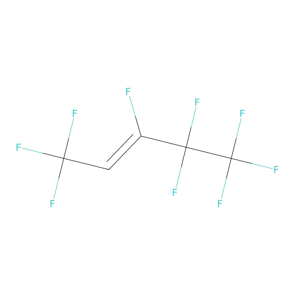 2-Pentene, 1,1,1,3,4,4,5,5,5-nonafluoro- molecular structure, CAS 73401-37-3