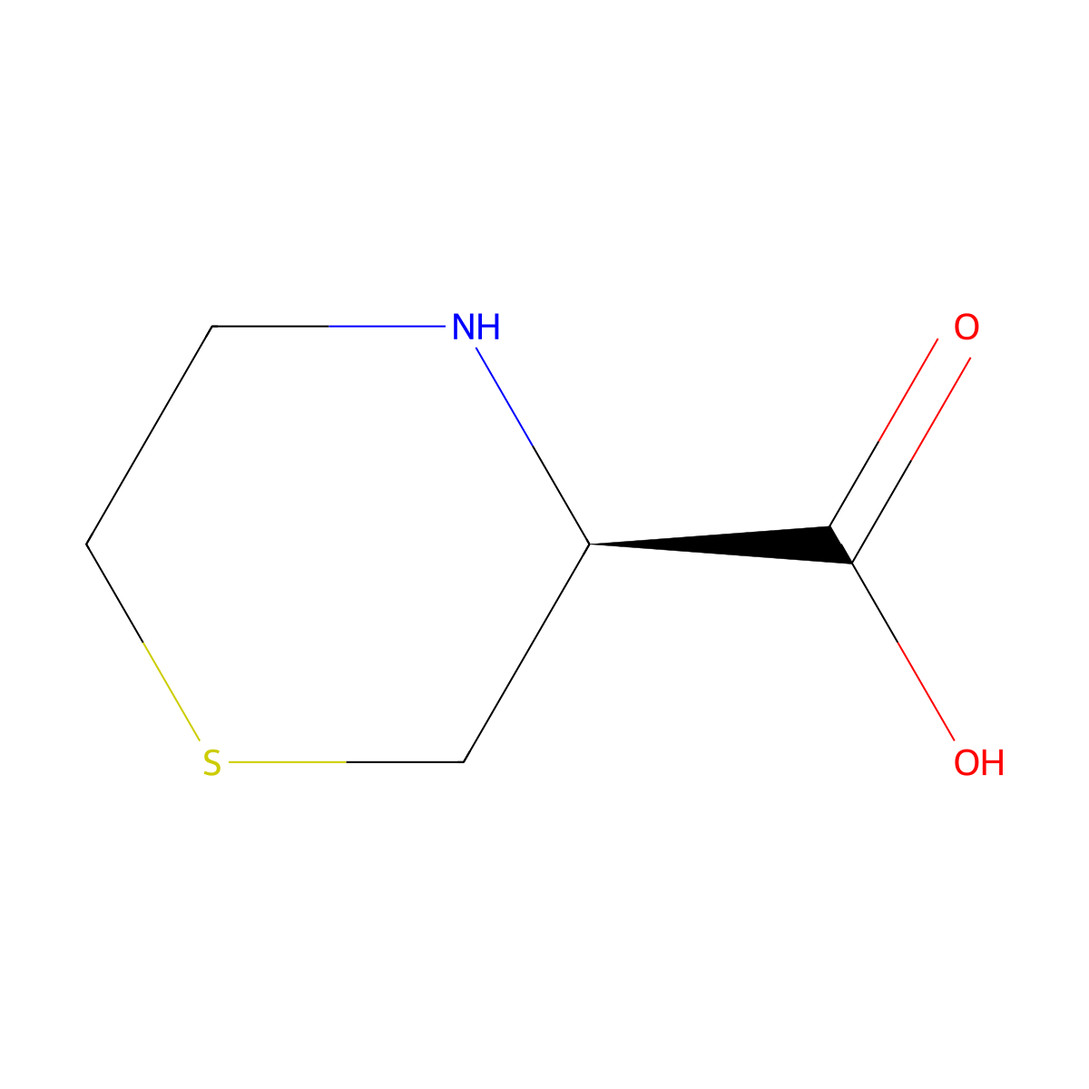 (S)-thiomorpholine-3-carboxylic acid molecular structure, CAS 73401-53-3