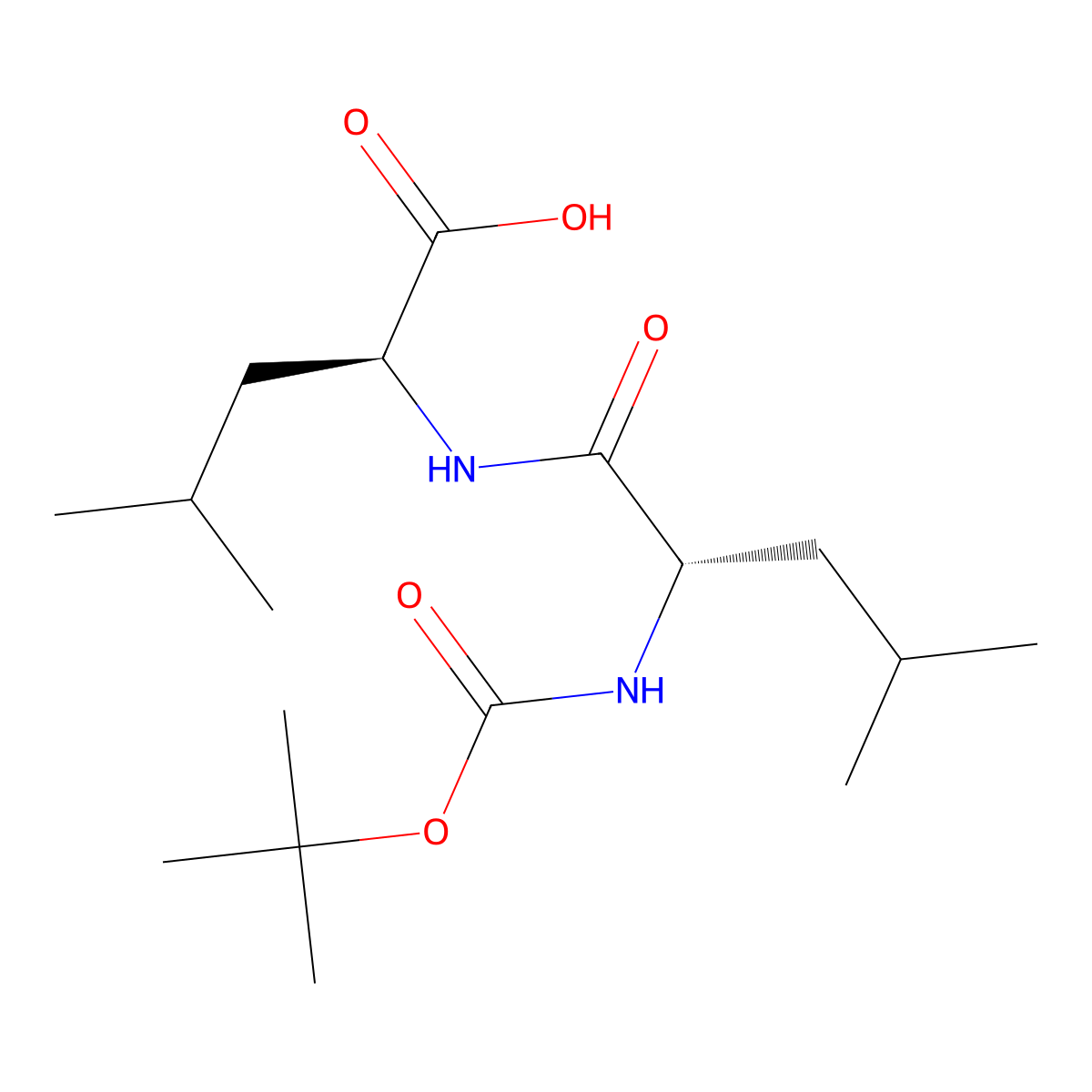 (S)-2-((S)-2-((tert-Butoxycarbonyl)amino)-4-methylpentanamido)-4-methylpentanoic acid molecular structure, CAS 73401-65-7