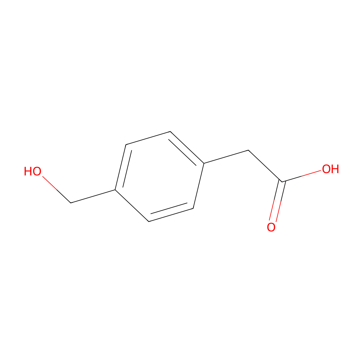 4-(Hydroxymethyl)phenylacetic acid molecular structure, CAS 73401-74-8