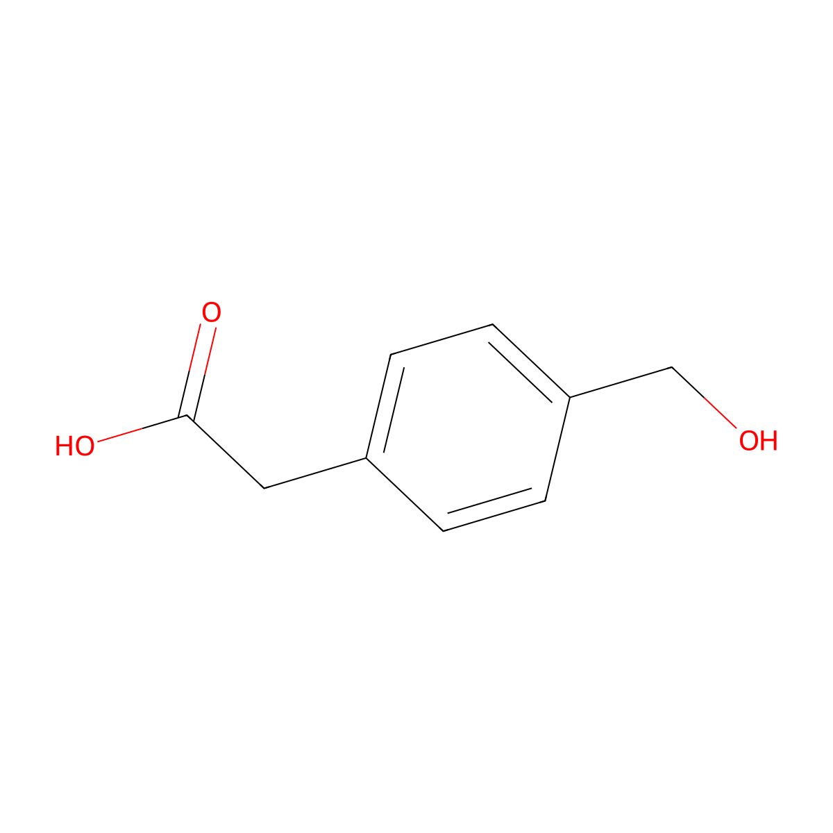 4-(Hydroxymethyl)phenylacetic acid molecular structure, CAS 73401-74-8