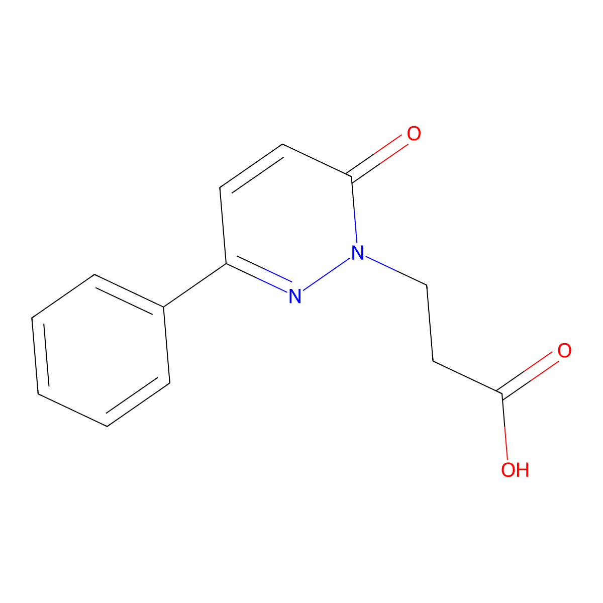 3-(6-oxo-3-phenylpyridazin-1(6H)-yl)propanoic acid molecular structure, CAS 73402-26-3