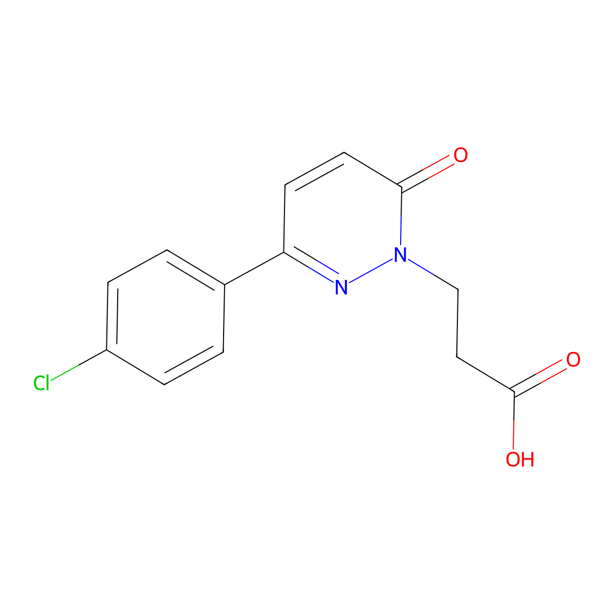 3-[3-(4-chlorophenyl)-6-oxopyridazin-1(6H)-yl]propanoic acid molecular structure, CAS 73402-27-4