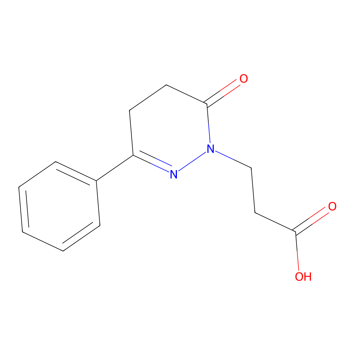3-(6-Oxo-3-phenyl-5,6-dihydropyridazin-1(4H)-yl)propanoic acid molecular structure, CAS 73402-28-5