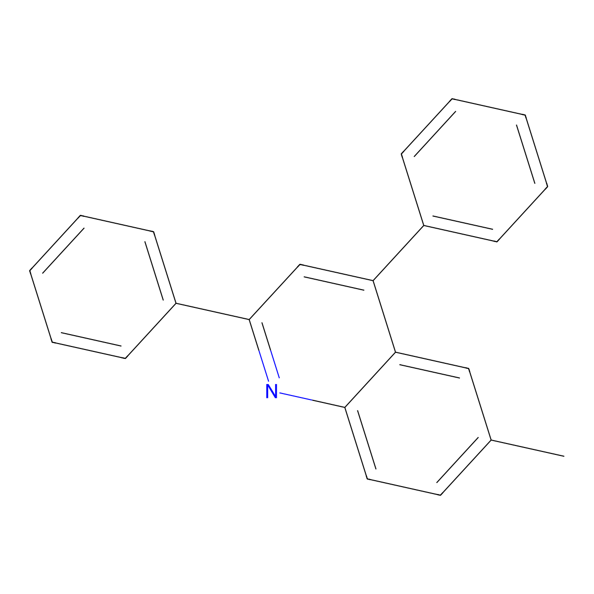 6-Methyl-2,4-diphenylquinoline molecular structure, CAS 73402-92-3