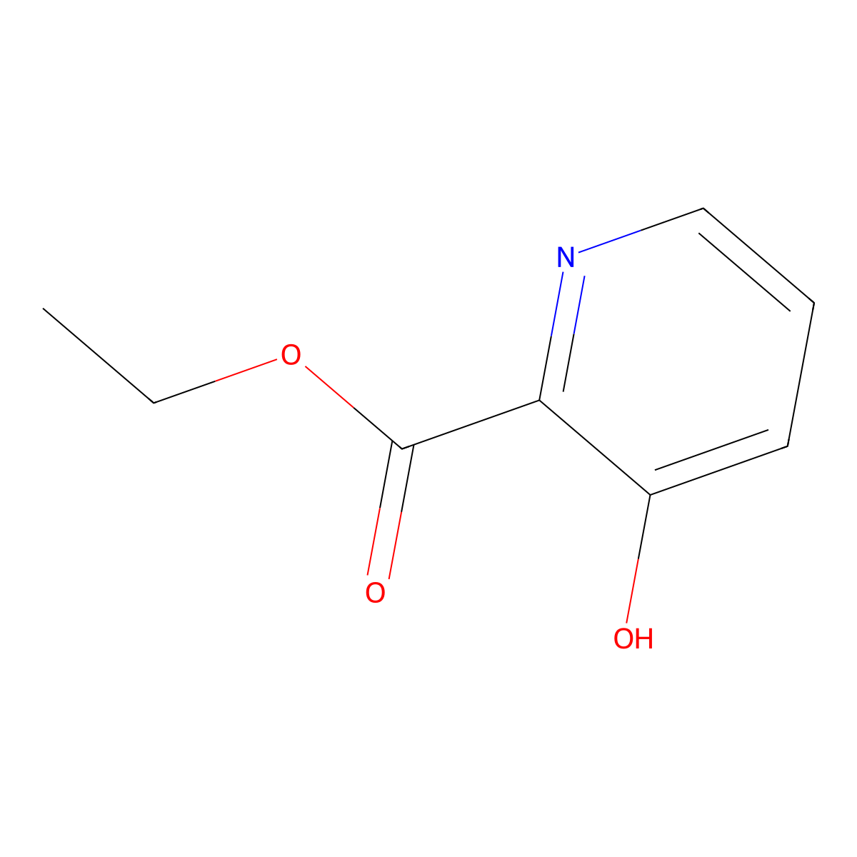 Ethyl 3-hydroxypicolinate molecular structure, CAS 73406-50-5