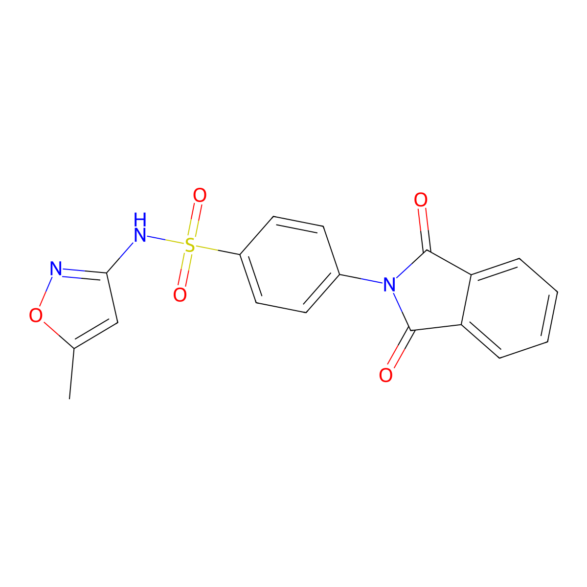 4-(1,3-Dioxo-1,3-dihydro-2H-isoindol-2-yl)-N-(5-methylisoxazol-3-yl)benzenesulfonamide molecular structure, CAS 73406-89-0