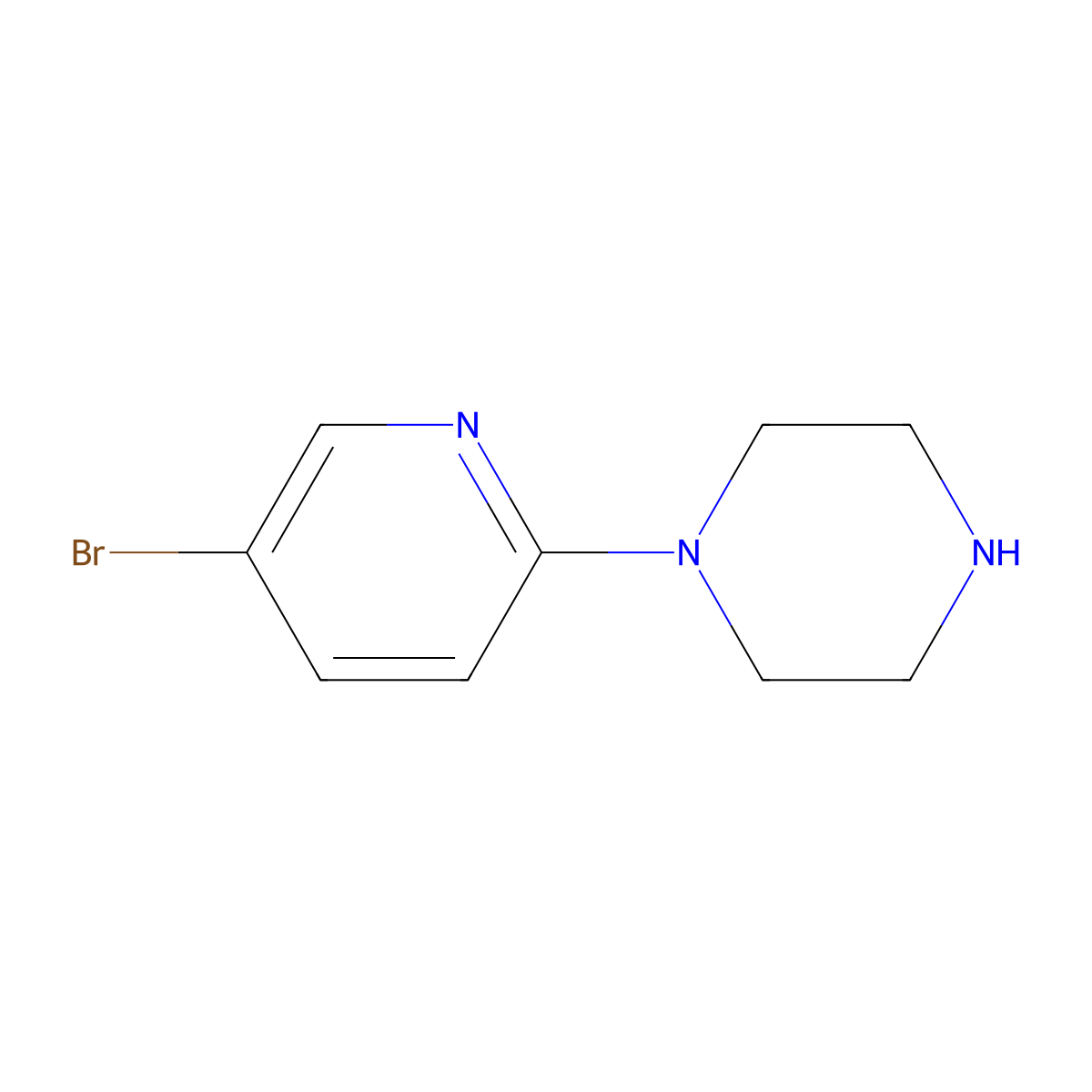 1-(5-Bromopyridin-2-yl)piperazine molecular structure, CAS 73406-97-0