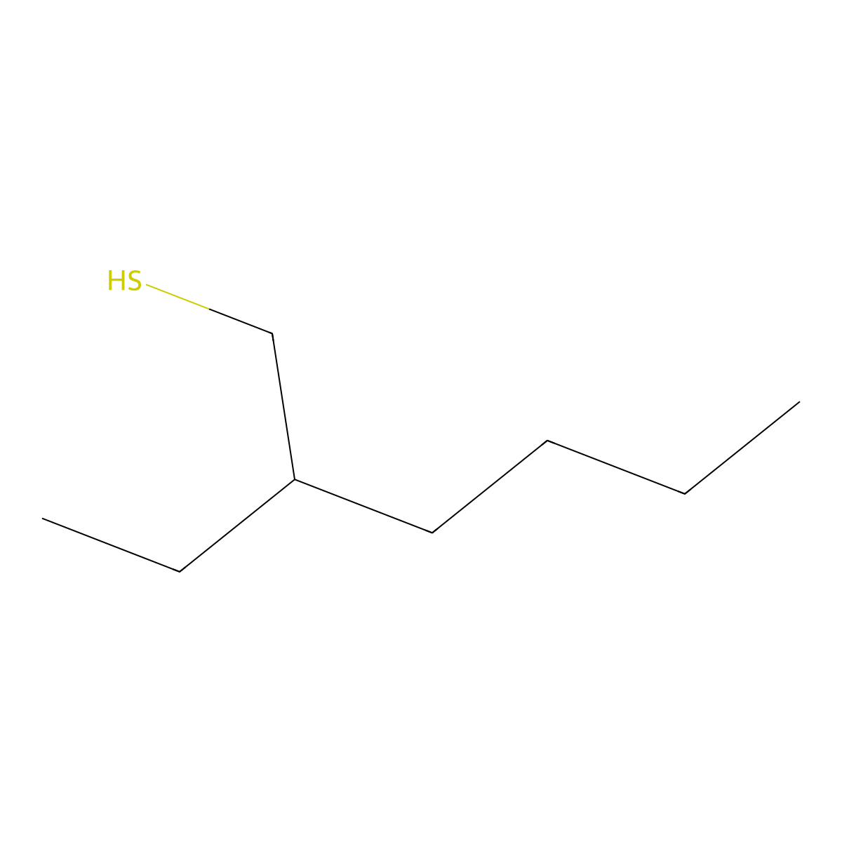 2-Ethylhexanethiol molecular structure, CAS 7341-17-5