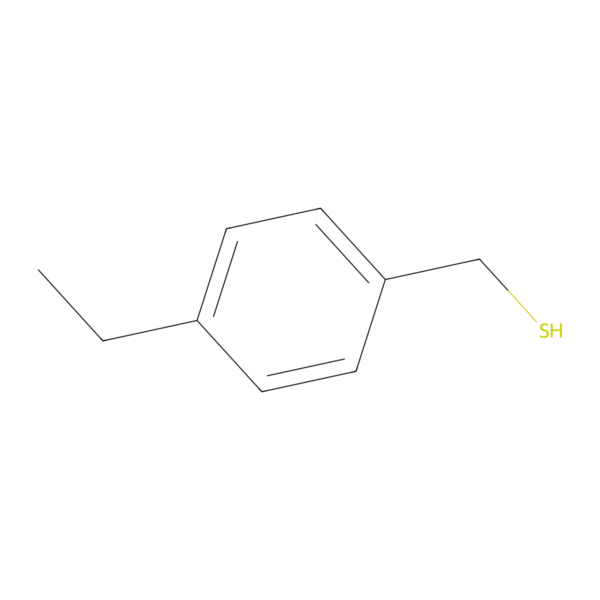 (4-Ethylphenyl)methanethiol molecular structure, CAS 7341-27-7