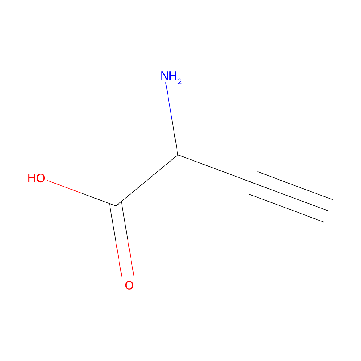 2-Amino-3-butynoic acid molecular structure, CAS 73410-55-6