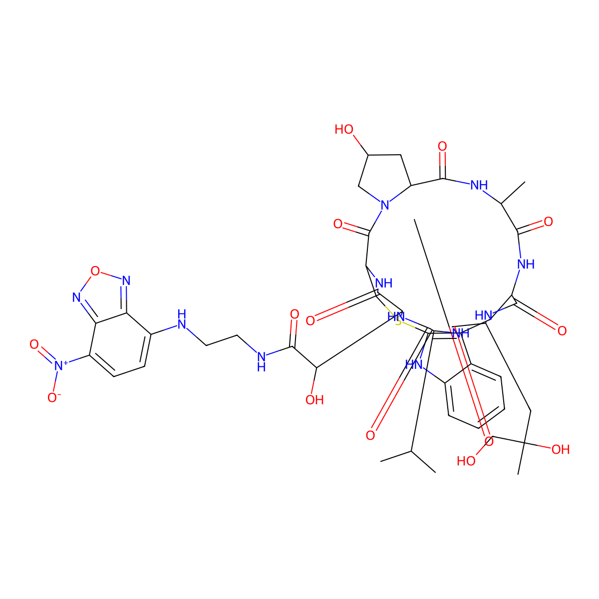 7-Nitrobenz-2-oxa-1,3-diazole-phallacidin molecular structure, CAS 73413-78-2
