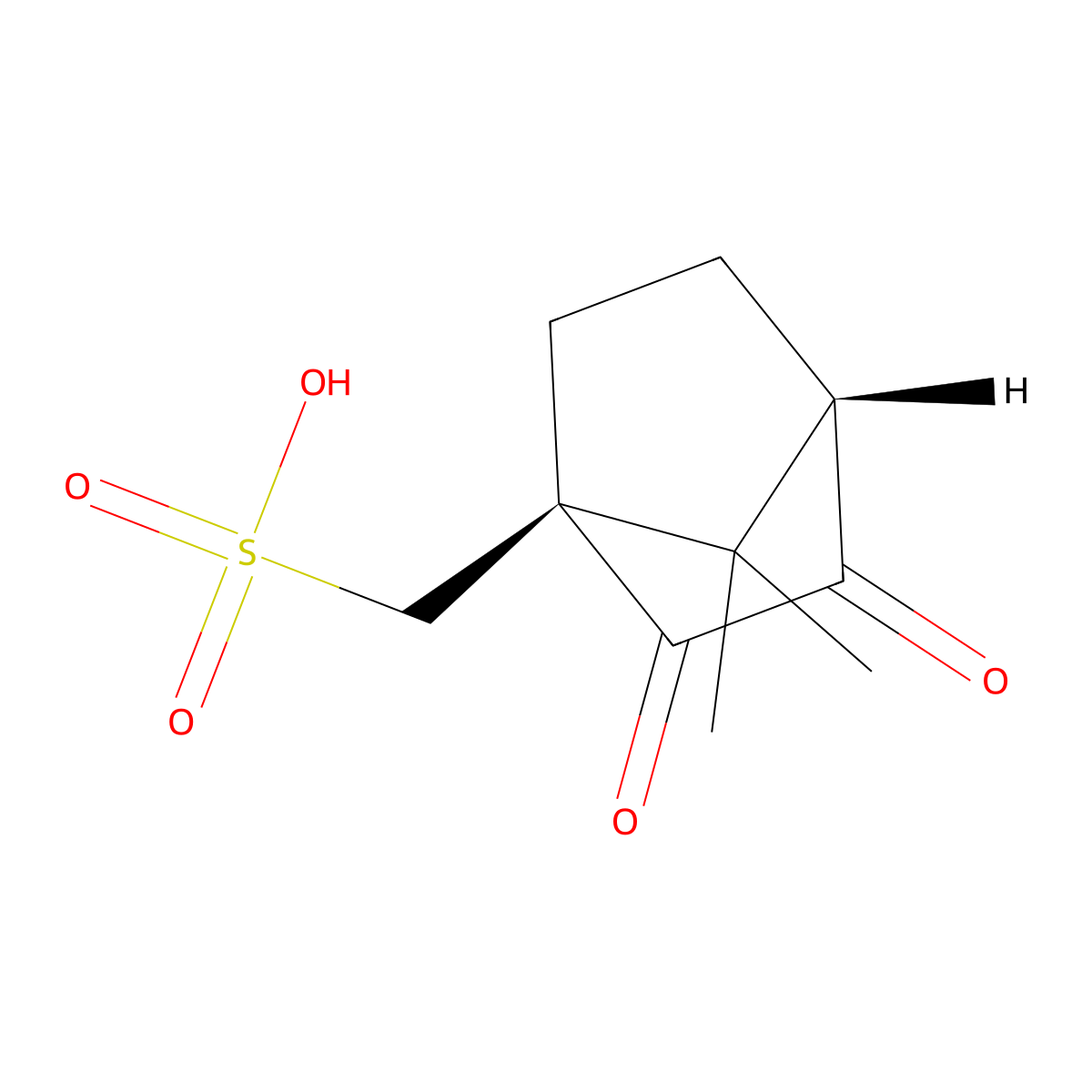 Camphorquinone-10-sulfonic acid molecular structure, CAS 73413-79-3