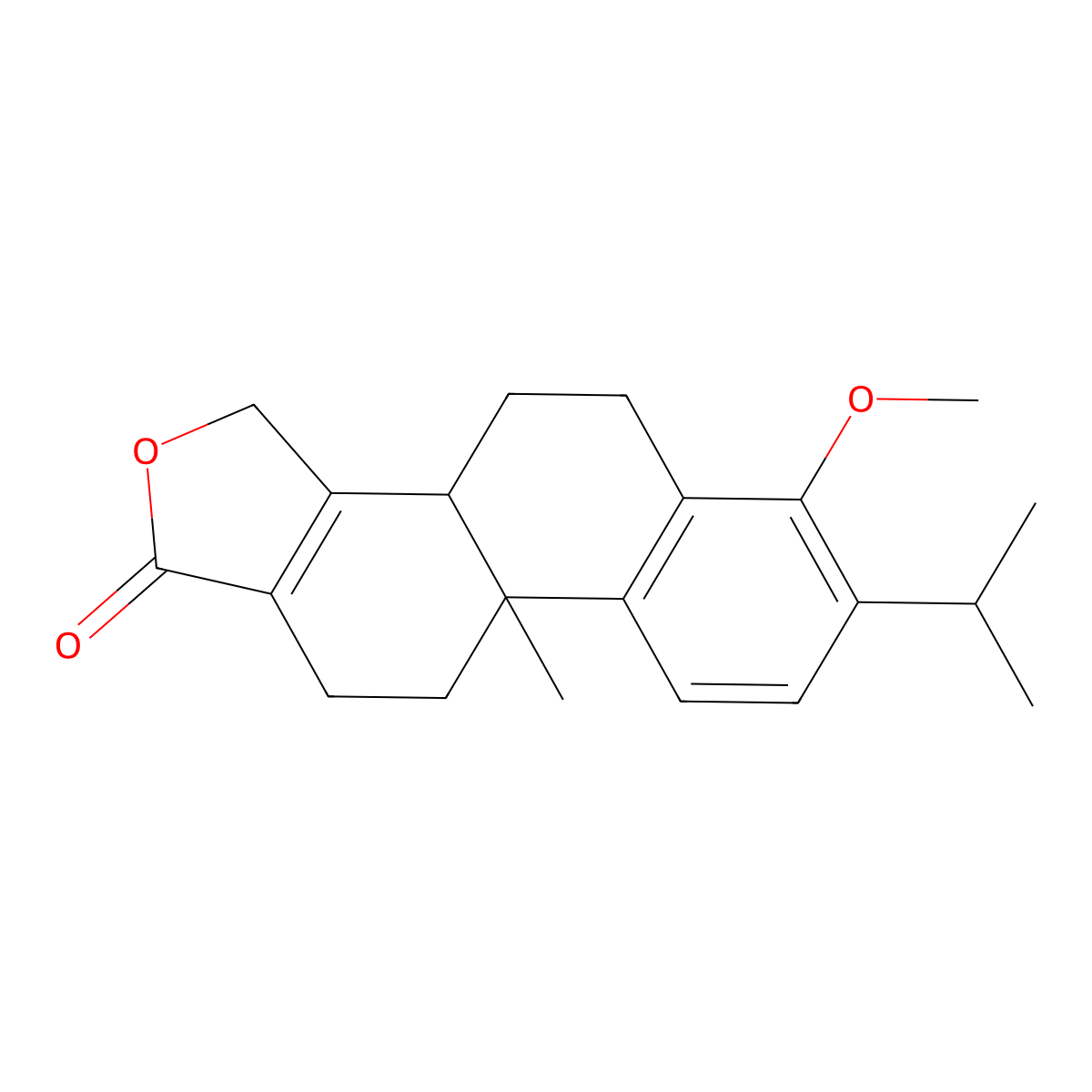 6-Methoxy-9b-methyl-7-propan-2-yl-3,3b,4,5,10,11-hexahydronaphtho[2,1-e][2]benzofuran-1-one molecular structure, CAS 73414-41-2