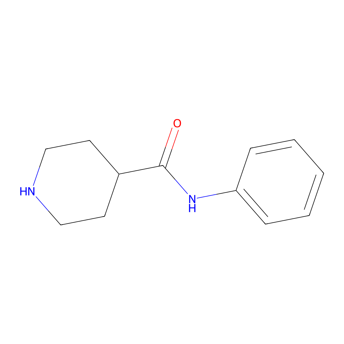 N-Phenyl-4-piperidinecarboxamide molecular structure, CAS 73415-85-7