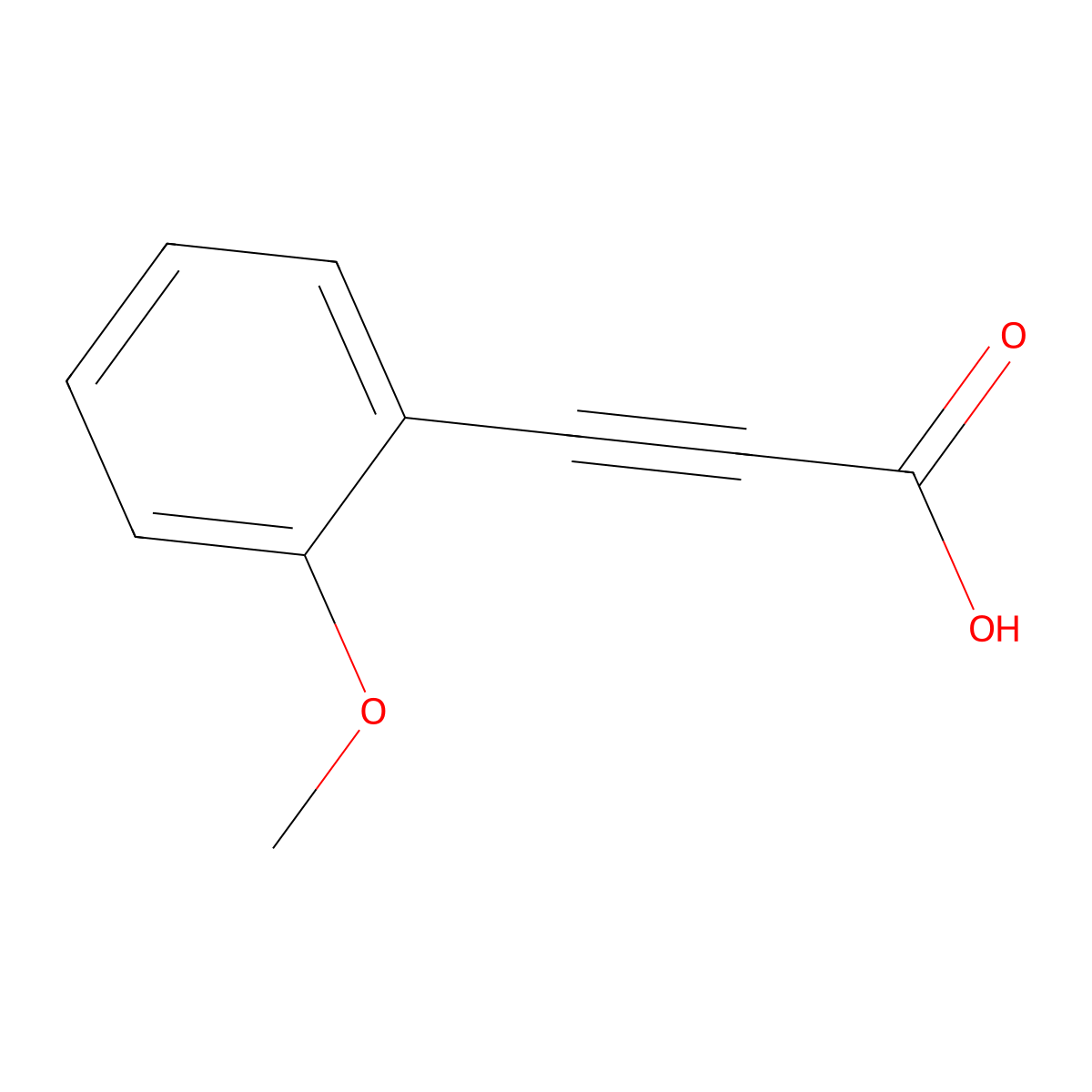 3-(2-Methoxyphenyl)prop-2-ynoic acid molecular structure, CAS 7342-00-9