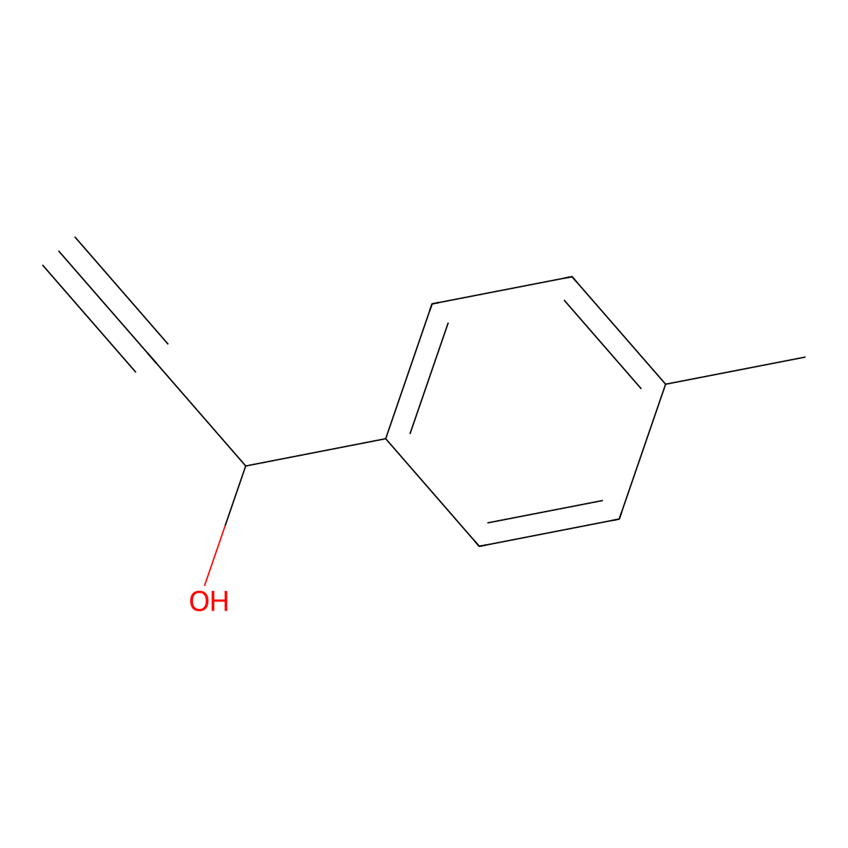 1-(4-Methylphenyl)prop-2-yn-1-ol molecular structure, CAS 7342-07-6