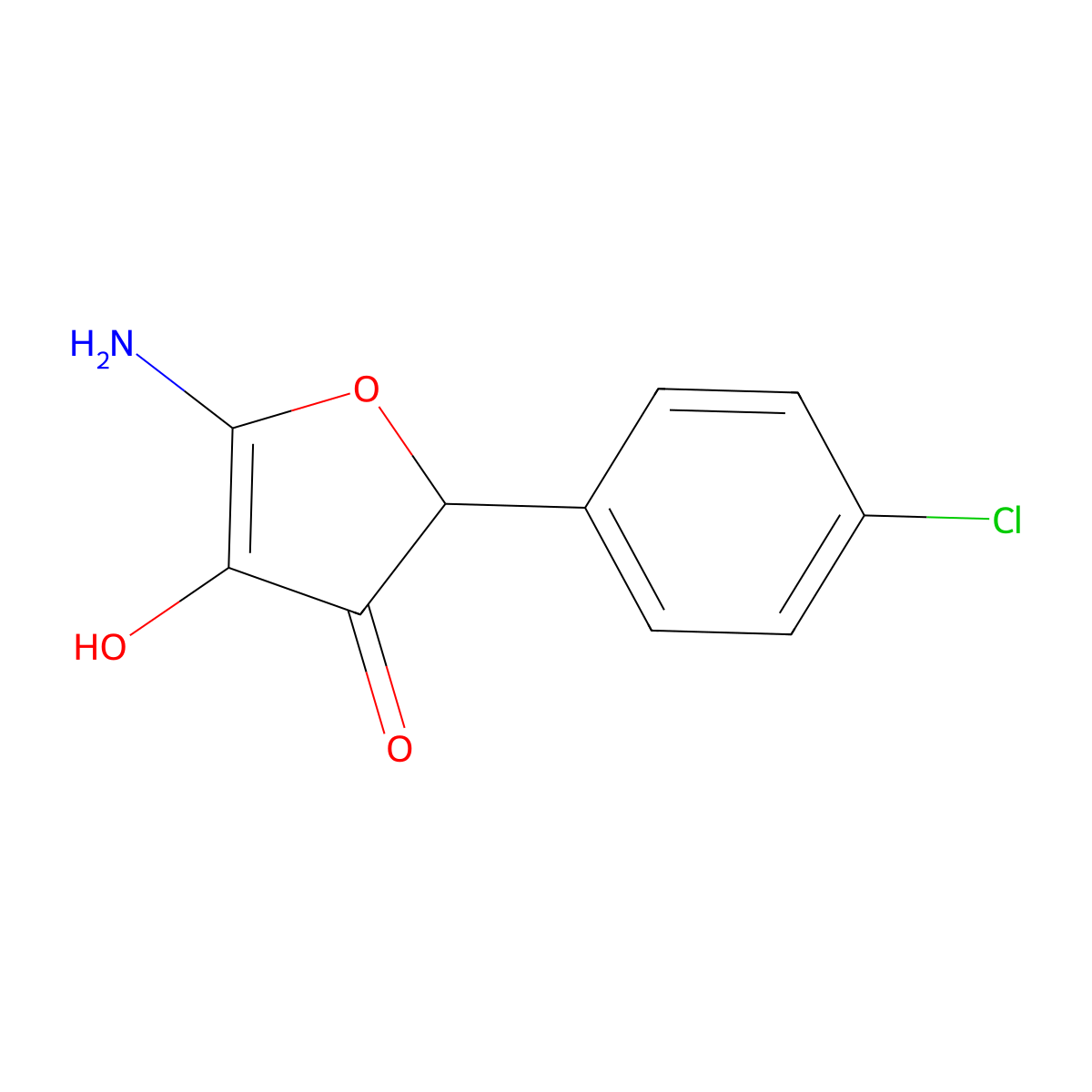 2-(4-Chloro-phenyl)-5-imino-2,5-dihydro-furan-3,4-diol molecular structure, CAS 7342-16-7