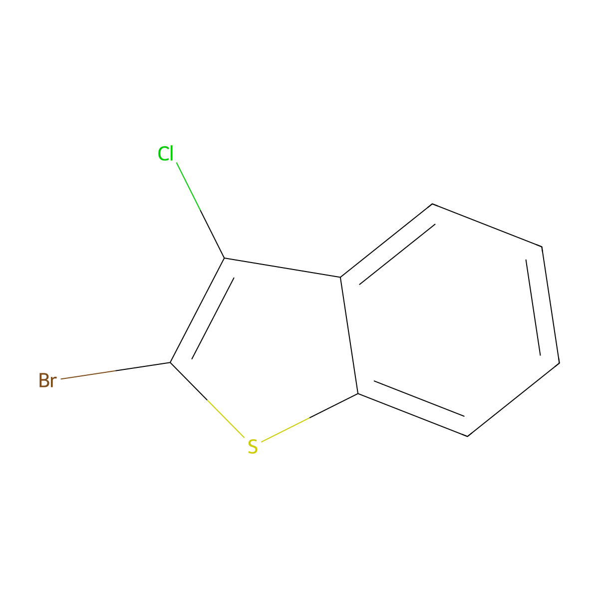 2-Bromo-3-chlorobenzo[b]thiophene molecular structure, CAS 7342-84-9