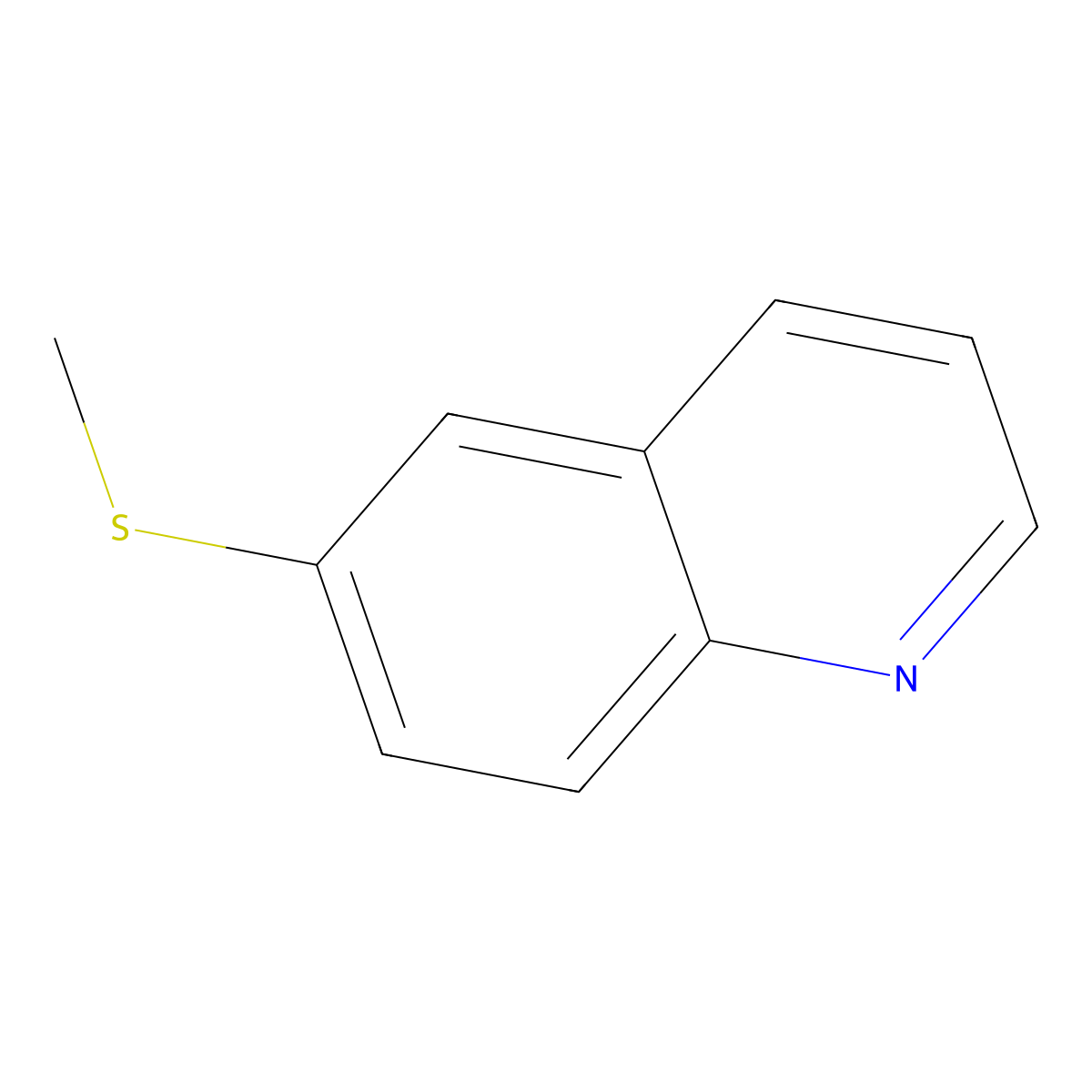 6-Methylsulfanylquinoline molecular structure, CAS 73420-44-7