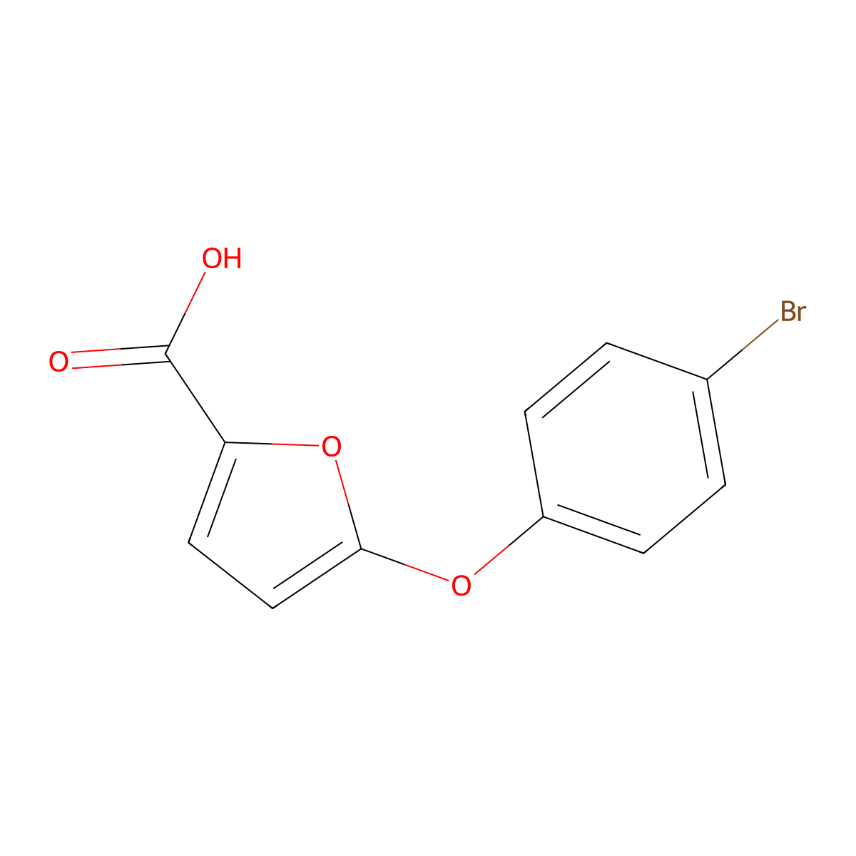 5-(4-Bromophenoxy)furan-2-carboxylic acid molecular structure, CAS 73420-68-5