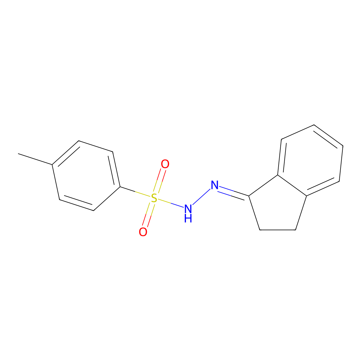 4-Methyl-(2,3-dihydro-1H-inden-1-ylidene)-benzenesulfonic acid hydrazide molecular structure, CAS 73424-46-1