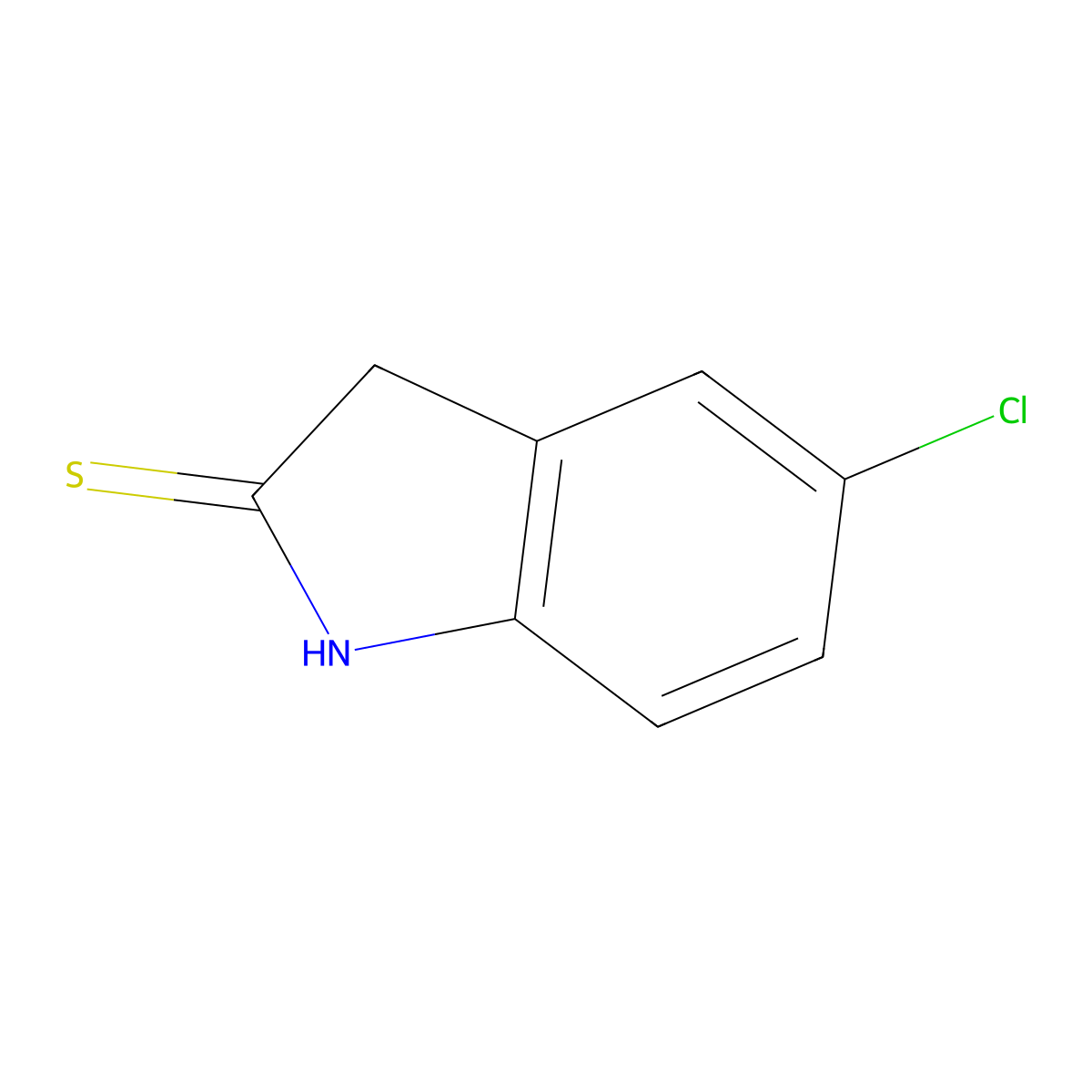 5-Chloro-1,3-dihydro-2H-indole-2-thione molecular structure, CAS 73424-95-0