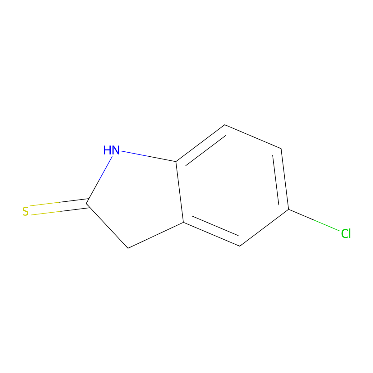 5-Chloro-1,3-dihydro-2H-indole-2-thione molecular structure, CAS 73424-95-0