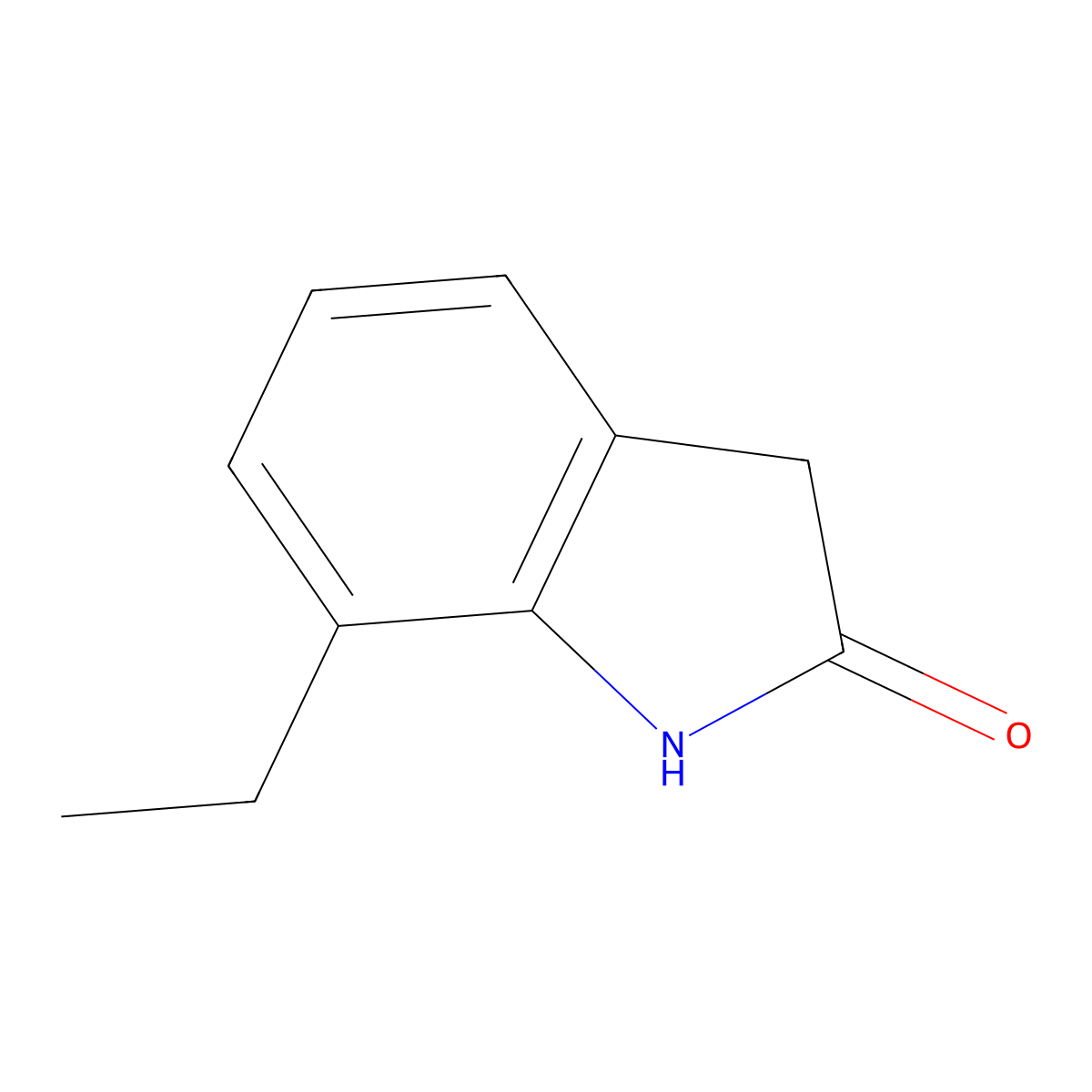 7-Ethyl-1,3-dihydro-2H-indol-2-one molecular structure, CAS 73425-09-9