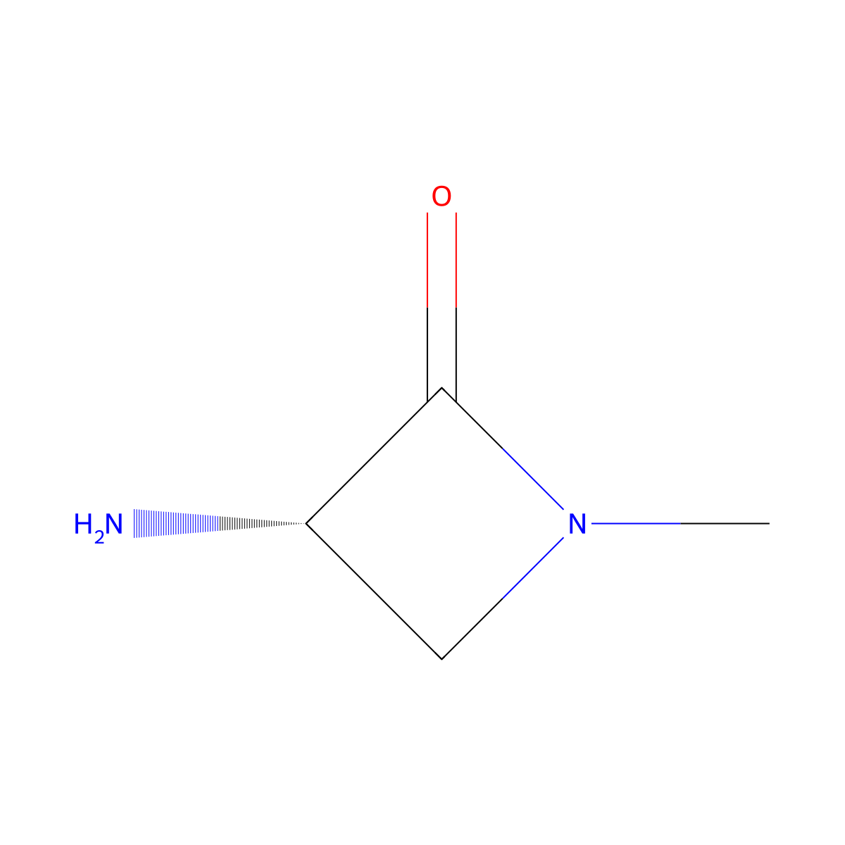 (3S)-3-Amino-1-methylazetidin-2-one molecular structure, CAS 73429-59-1
