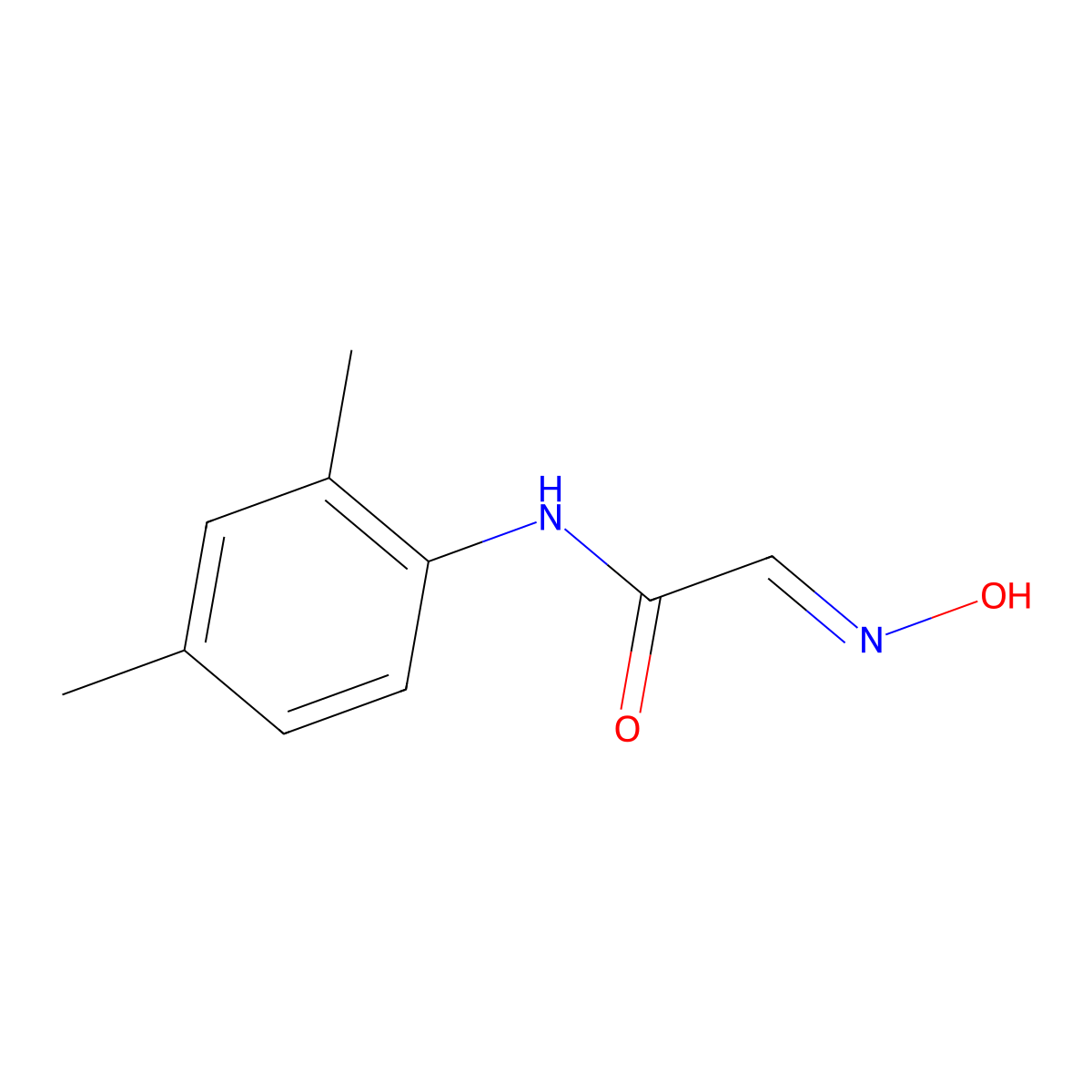 N-(2,4-dimethylphenyl)-2-(hydroxyimino)acetamide molecular structure, CAS 7343-12-6