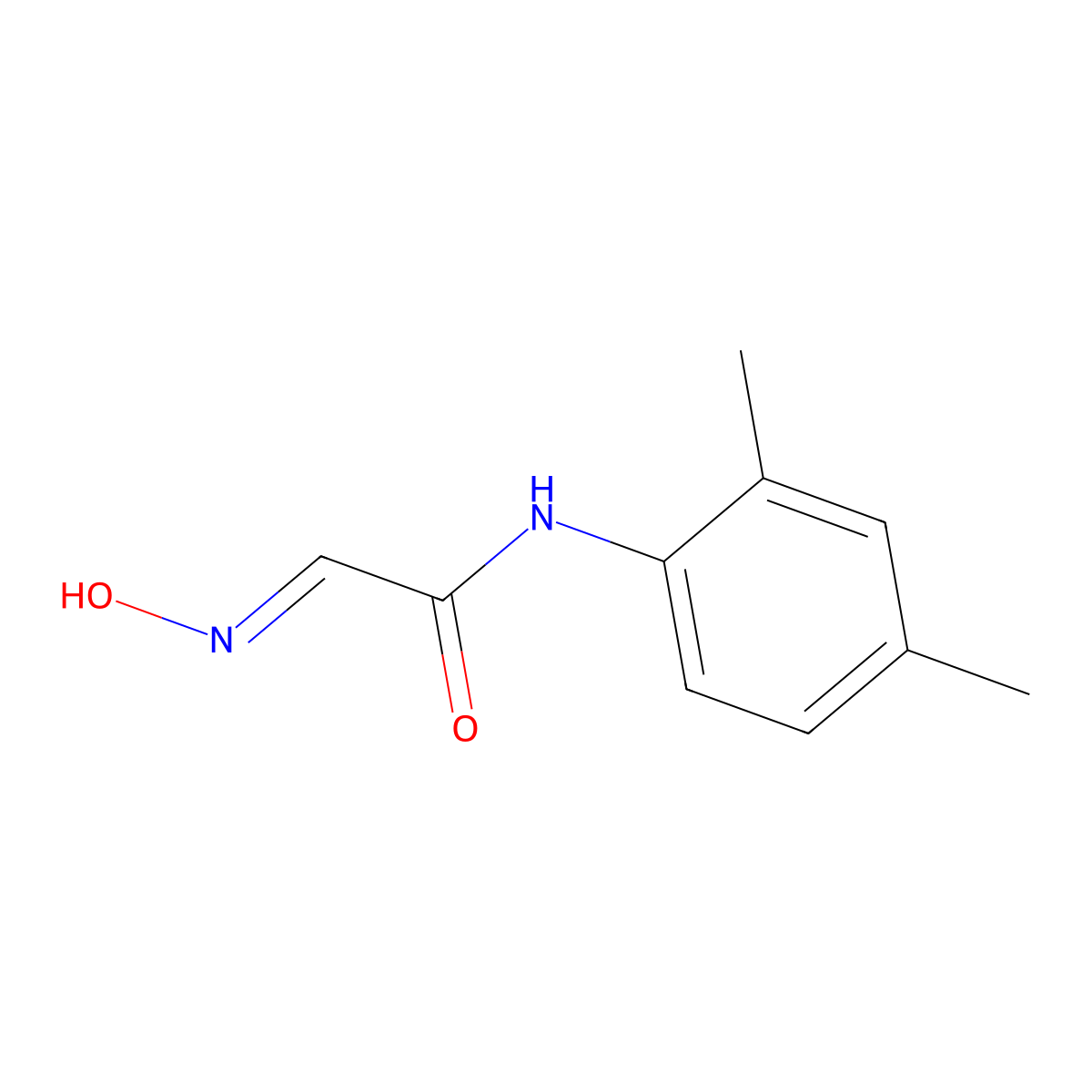 N-(2,4-dimethylphenyl)-2-(hydroxyimino)acetamide molecular structure, CAS 7343-12-6