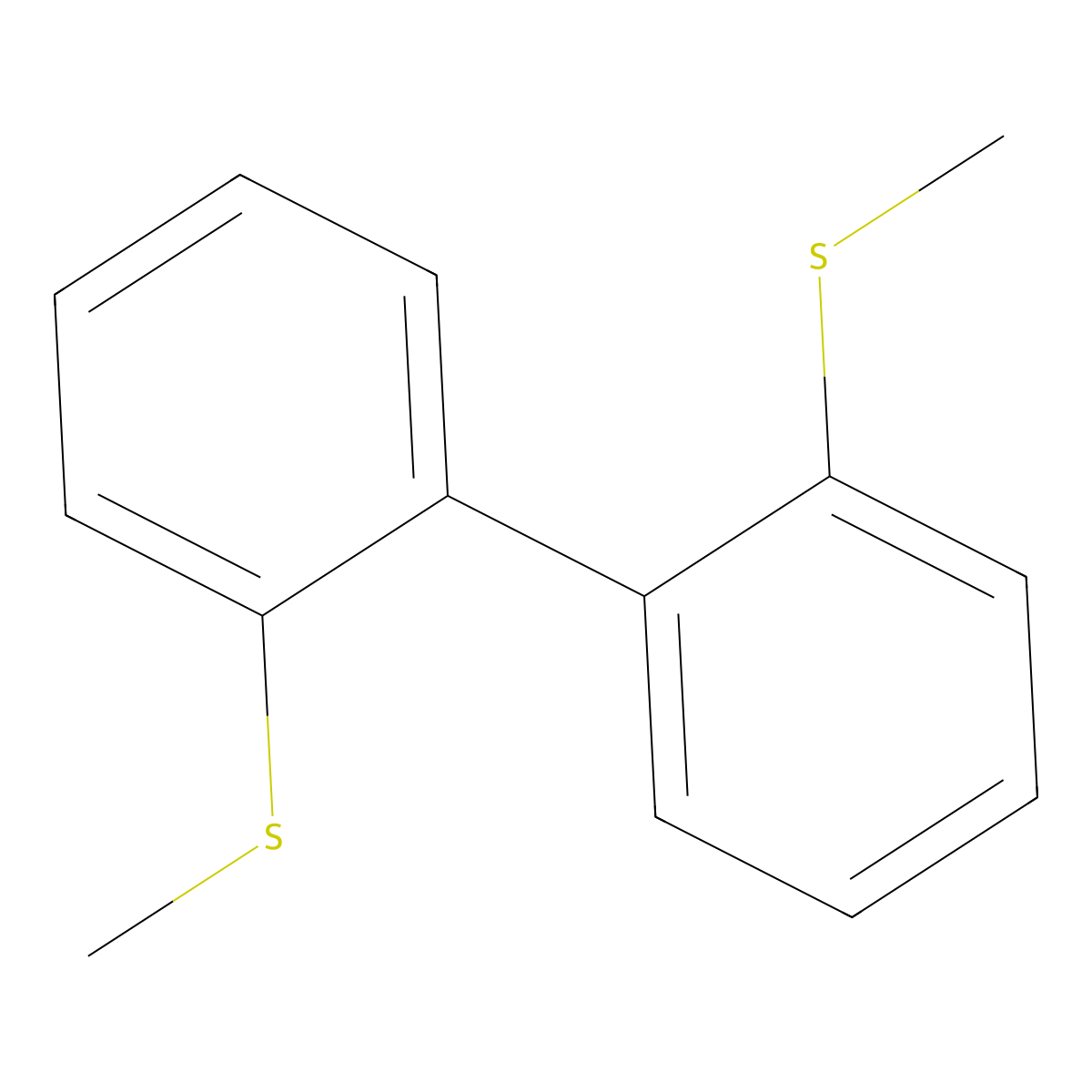 2,2'-Bis(methylthio)-1,1'-biphenyl molecular structure, CAS 7343-32-0
