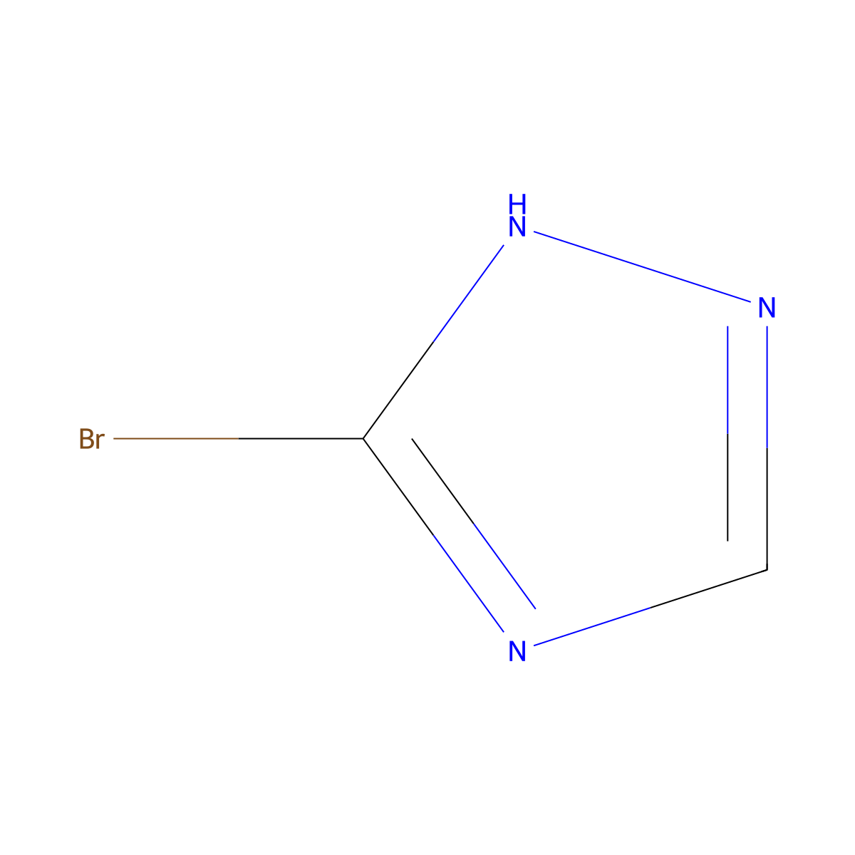 1H-1,2,4-Triazole, 3-bromo- molecular structure, CAS 7343-33-1