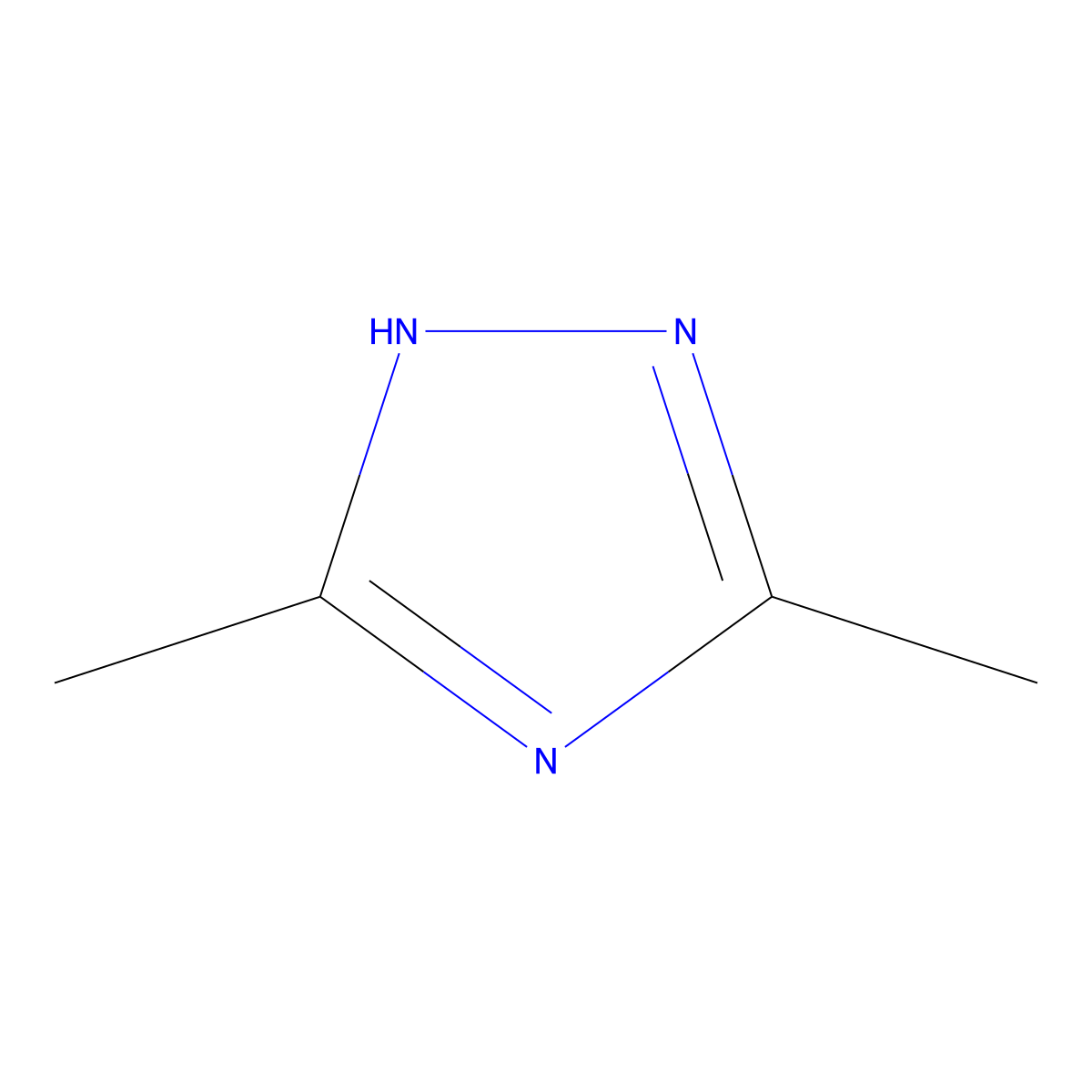1H-1,2,4-Triazole, 3,5-dimethyl- molecular structure, CAS 7343-34-2