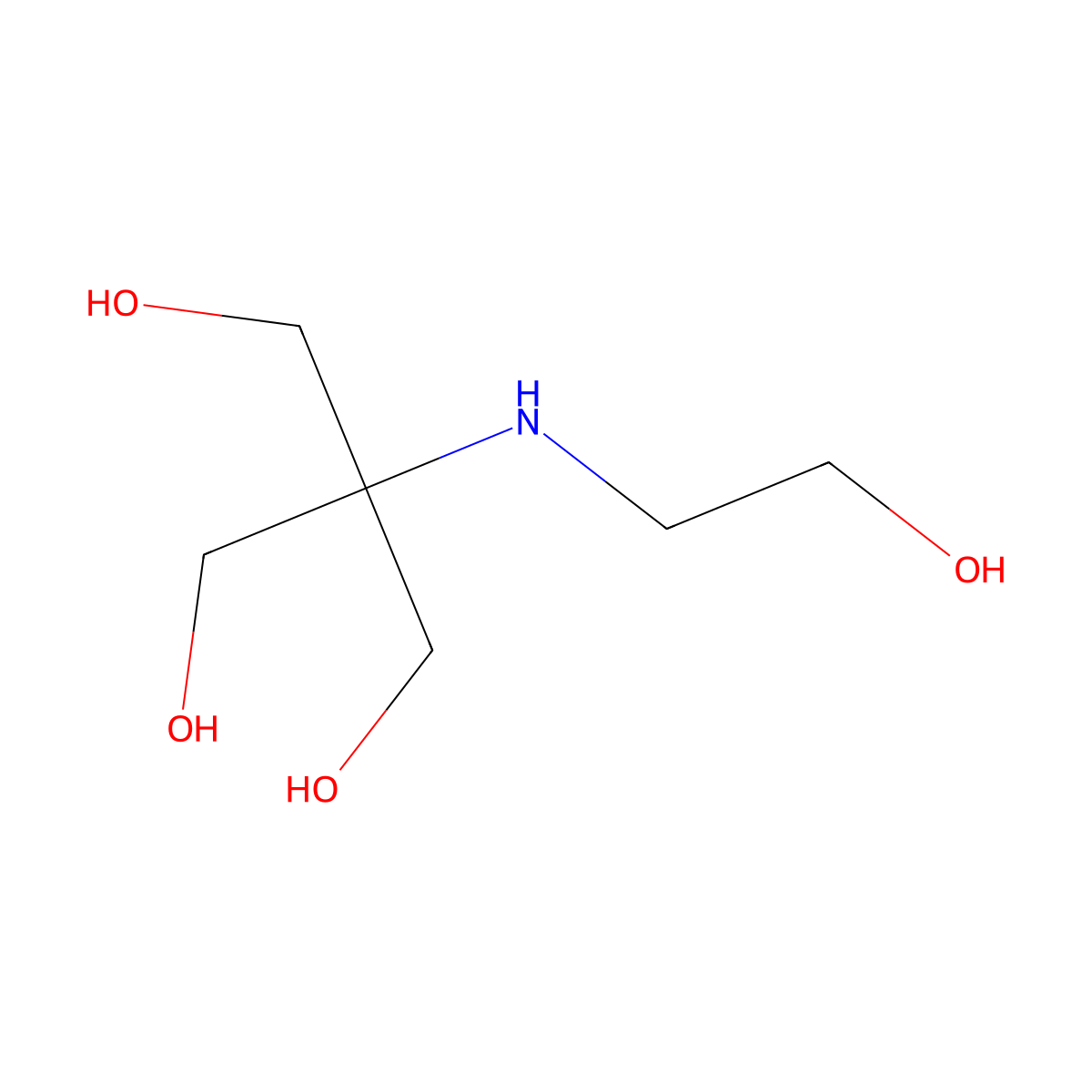 2-[(2-Hydroxyethyl)amino]-2-(hydroxymethyl)-1,3-propanediol molecular structure, CAS 7343-51-3