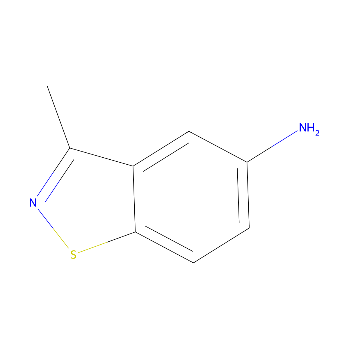 5-Amino-3-methyl-1,2-benzisothiazole molecular structure, CAS 73437-03-3