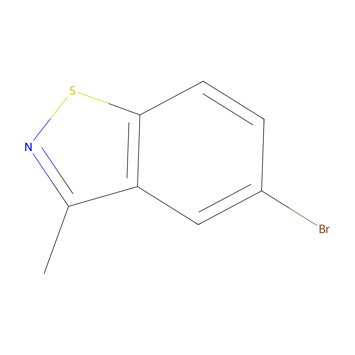 5-Bromo-3-methyl-1,2-benzisothiazole molecular structure, CAS 73437-06-6