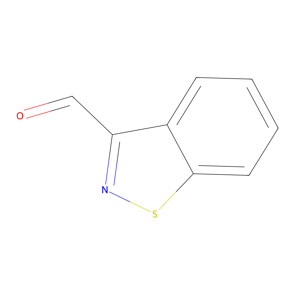 1,2-Benzothiazole-3-carbaldehyde molecular structure, CAS 73437-27-1
