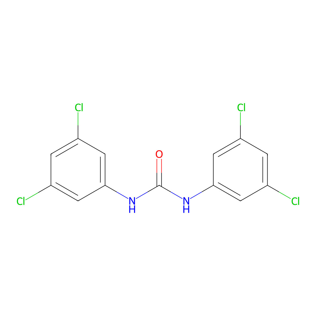 1,3-Bis(3,5-dichlorophenyl)urea molecular structure, CAS 73439-19-7